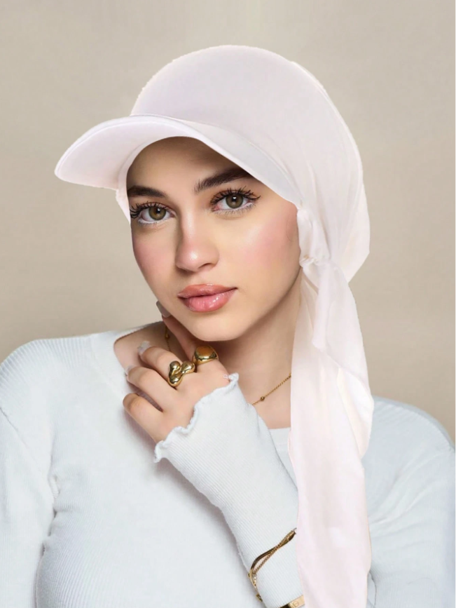 Women Hat new double Style White