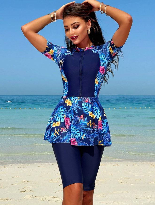 Swimsuit women blue summer style