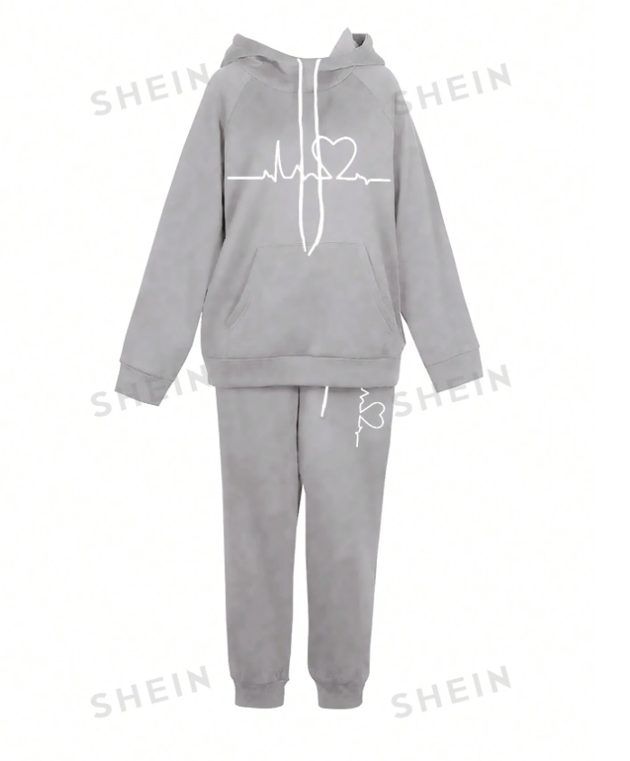 2pcs/Set Women Hoodie And Sweatpants Set