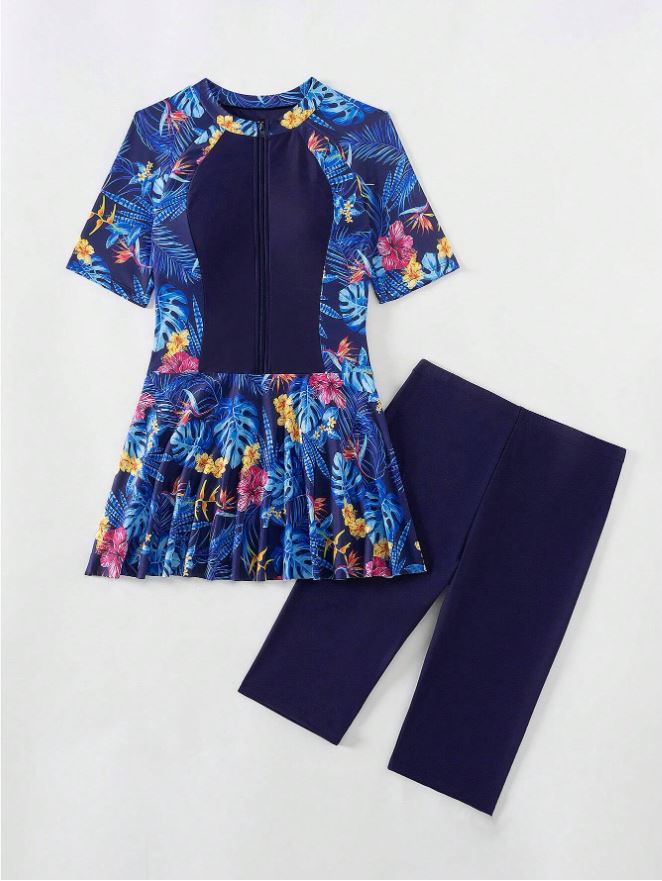 Swimsuit women blue summer style