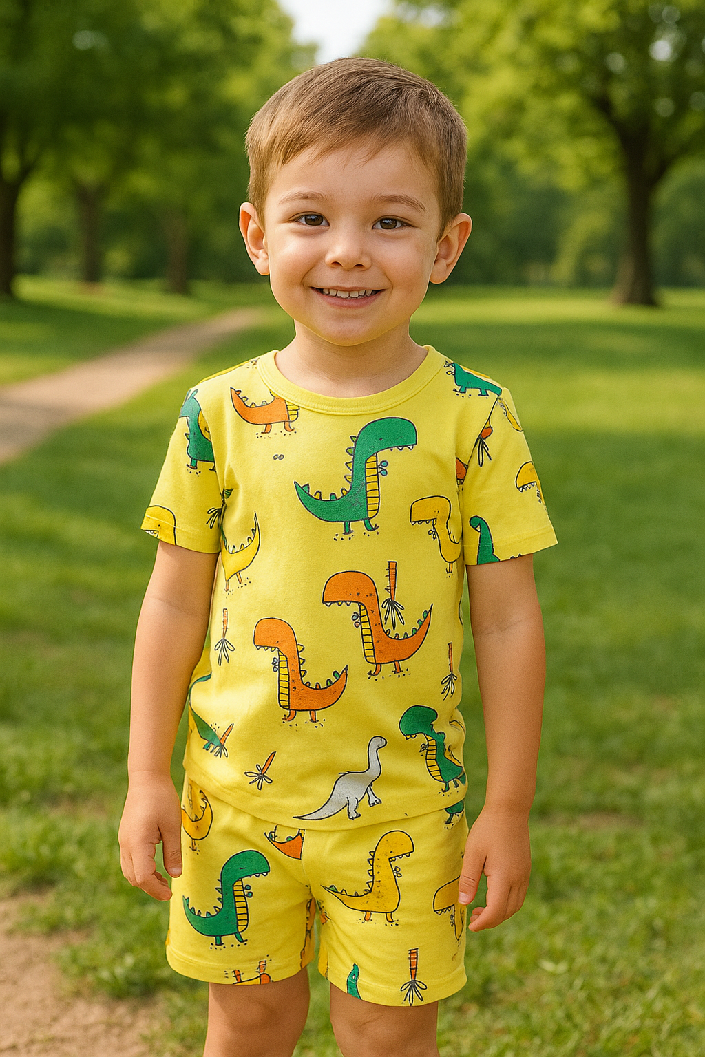 Dino Dreams 4-Piece Summer Pajama Set