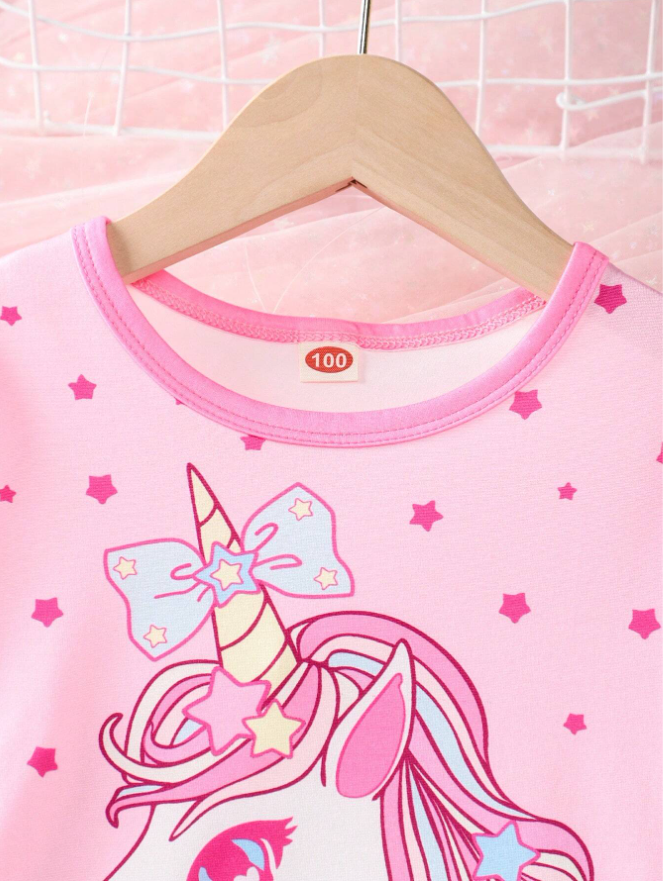 Young Girl Pink Pajama Set