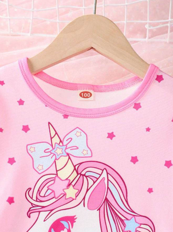 Young Girl Pink Pajama Set