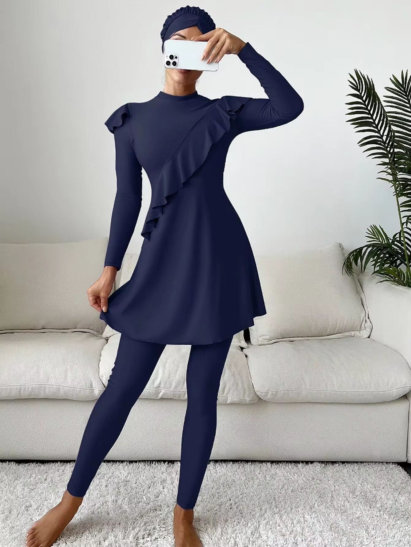 Women Swimsuit Dark Blue