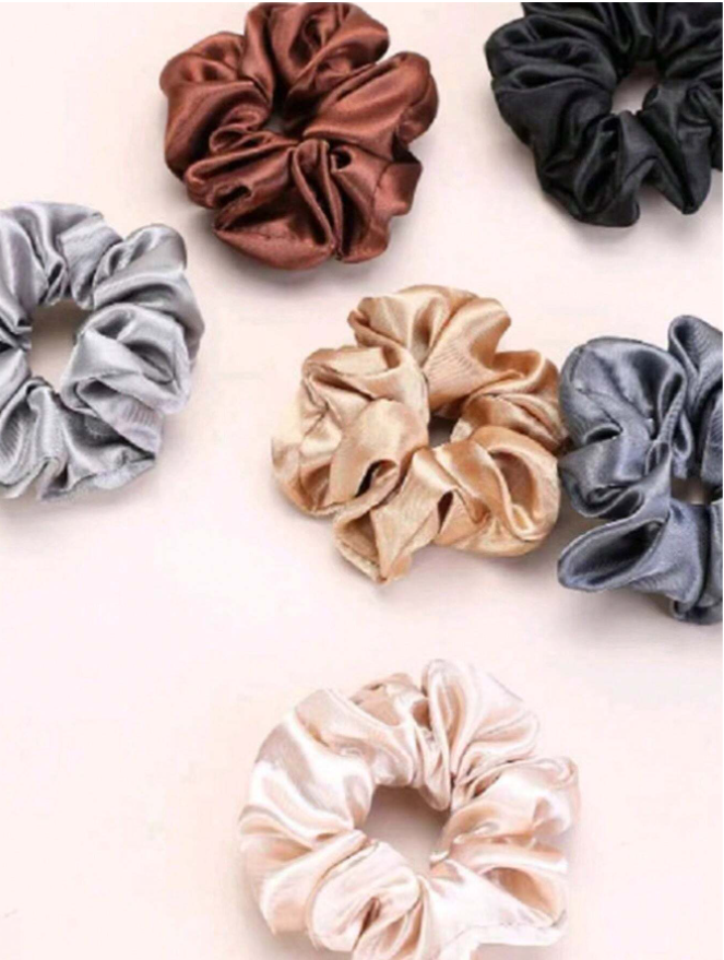 12pcs Shiny Satin Hair Scrunchies