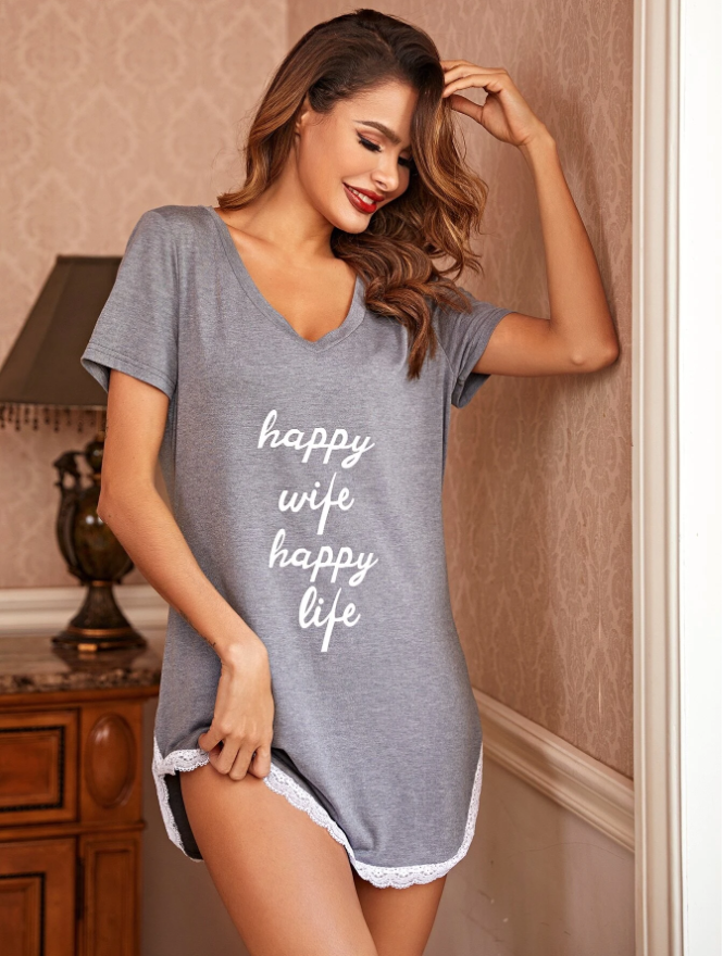 Dark Grey Night Dress