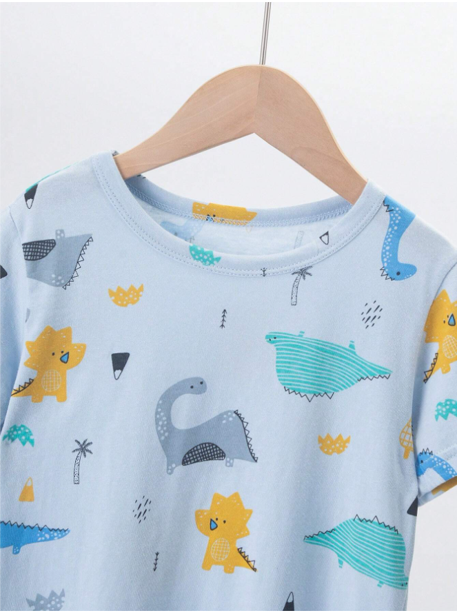Dino Dreams 4-Piece Summer Pajama Set