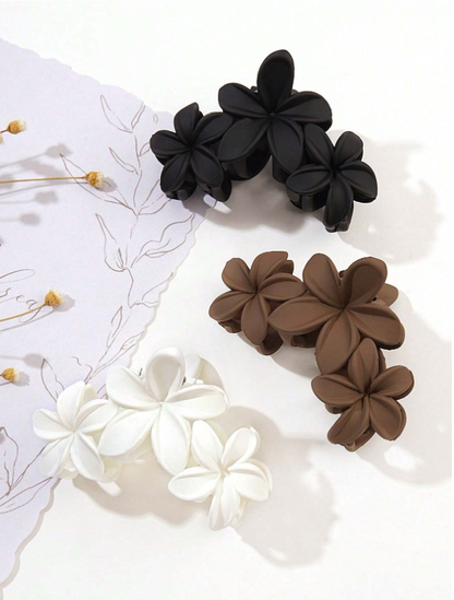 3pcs Flower Hair Claw Clips.