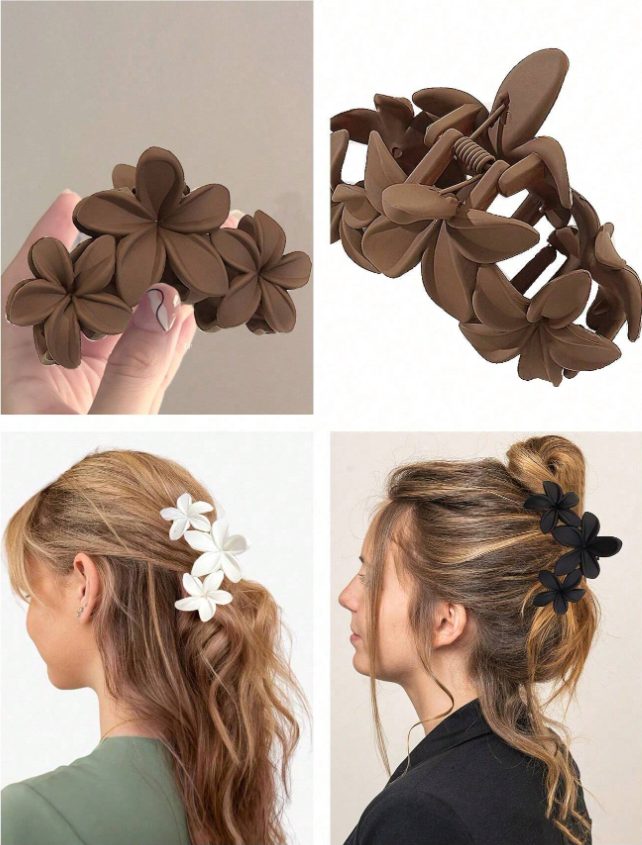 3pcs Flower Hair Claw Clips.