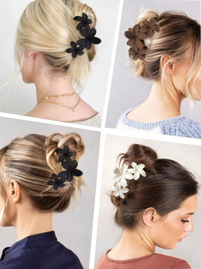 3pcs Flower Hair Claw Clips.