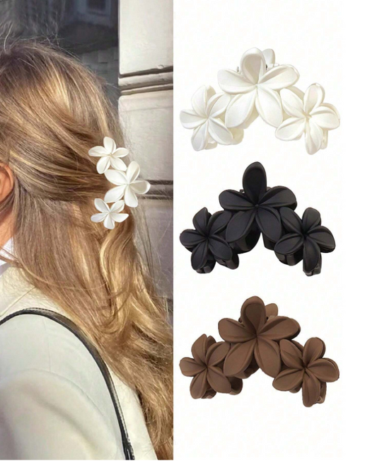 3pcs Flower Hair Claw Clips.