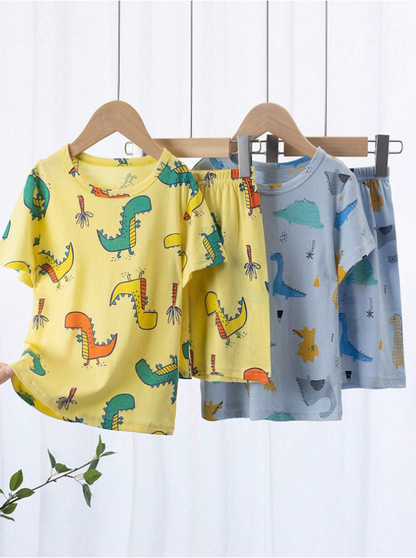 Dino Dreams 4-Piece Summer Pajama Set