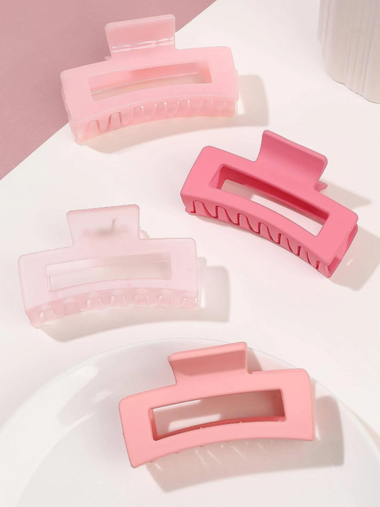 4pcs Women Rectangle Hair Claw