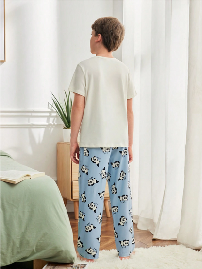 Boy Casual 2pcs Long T-Shirt And Shorts