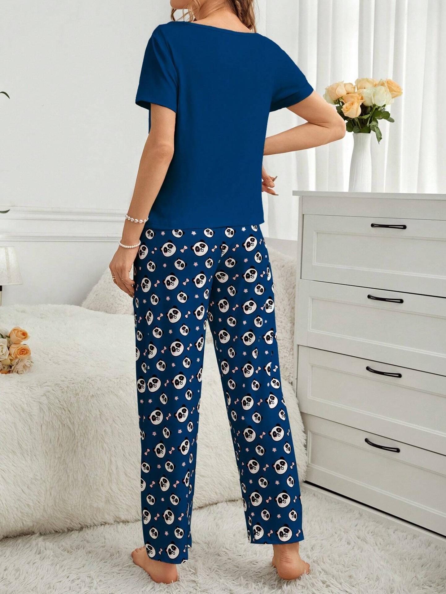 Cute Panda Design Women's Pajama Set