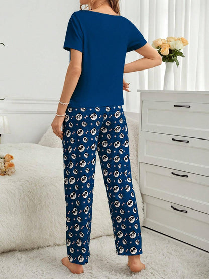 Cute Panda Design Women's Pajama Set