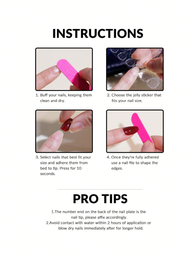 24pcs Set Of Short Ballet-Shaped Nails