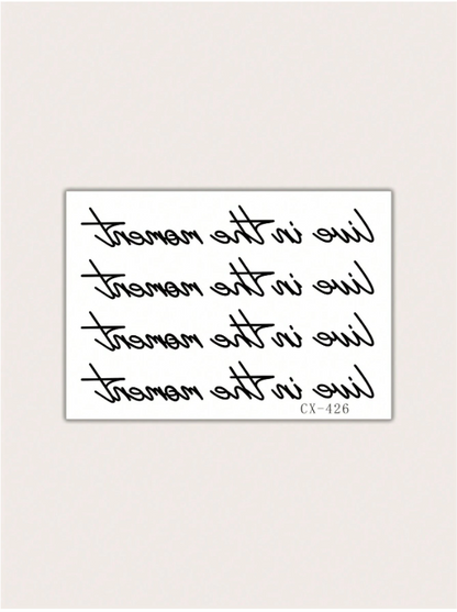 1pc Waterproof Pvc Temporary Tattoo Sticker