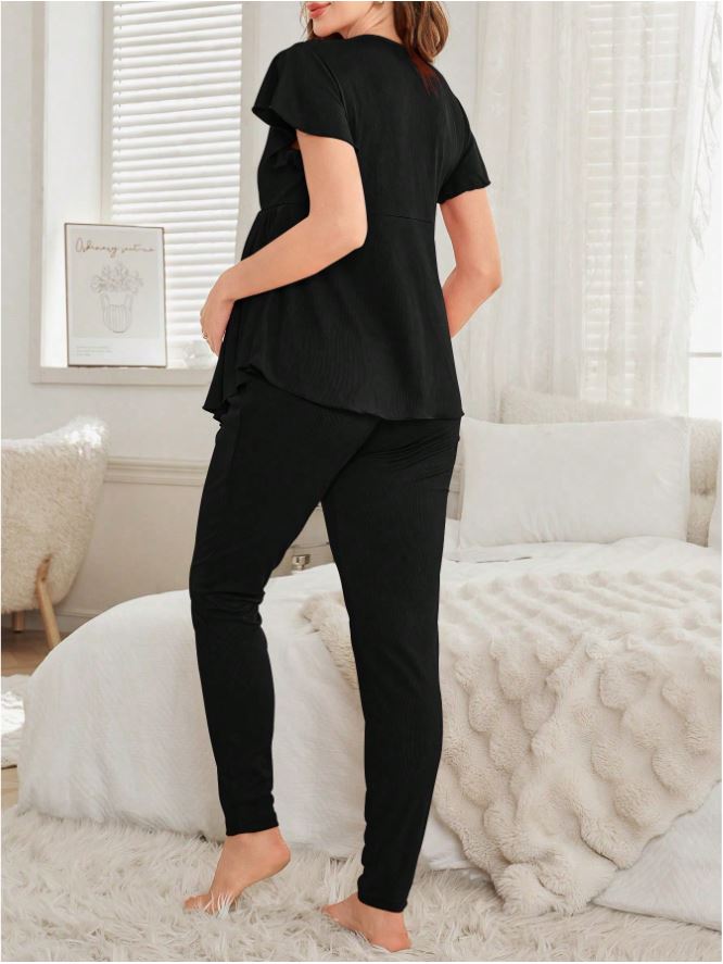 Women Maternity Pajama Black
