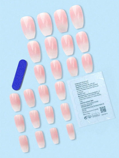 24pcs Short Nail Kit Suitable For Women Pin