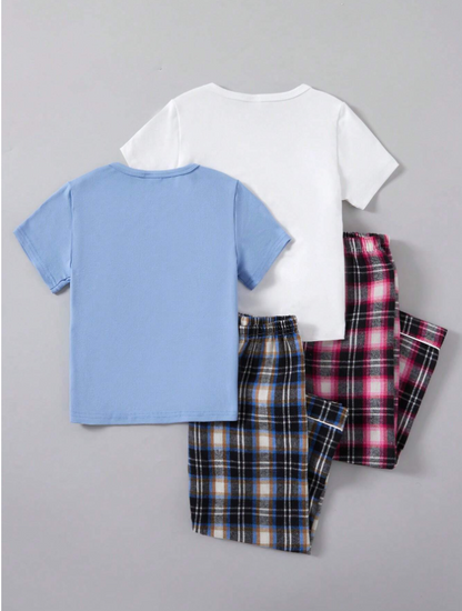 Plaid & Play Boys' Pajama Set
