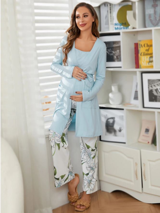 Women Maternity baby blue
