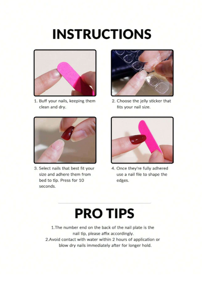 24pcs Short Nail Kit Suitable For Women Pin