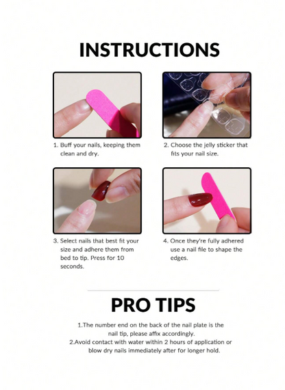 24pcs Short Square French Style Minimalist False Nails