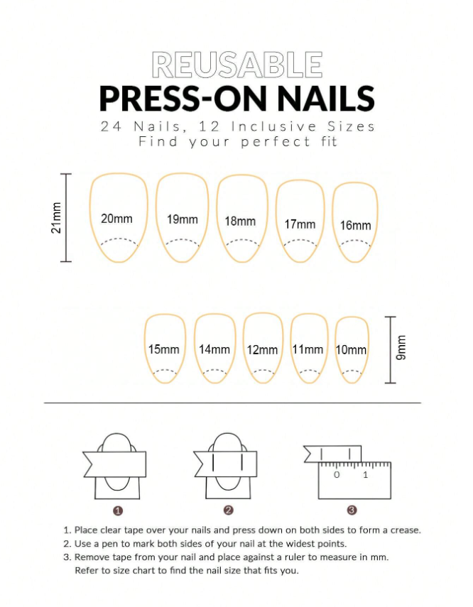 Nude & Milky White Almond Nails Kit