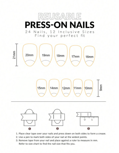 Nude & Milky White Almond Nails Kit