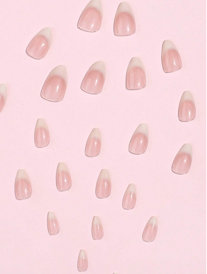 Nude & Milky White Almond Nails Kit