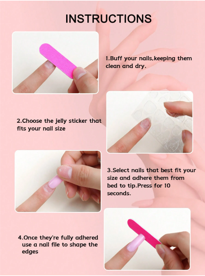 24 Pieces Of Glossy Almond Shaped Wearing Nails