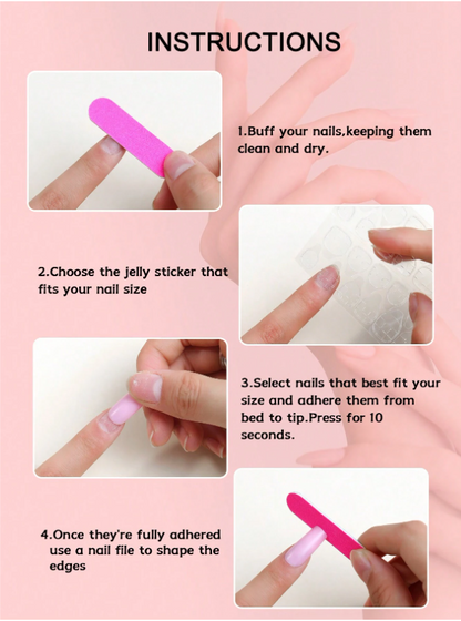 24 Pieces Of Glossy Almond Shaped Wearing Nails