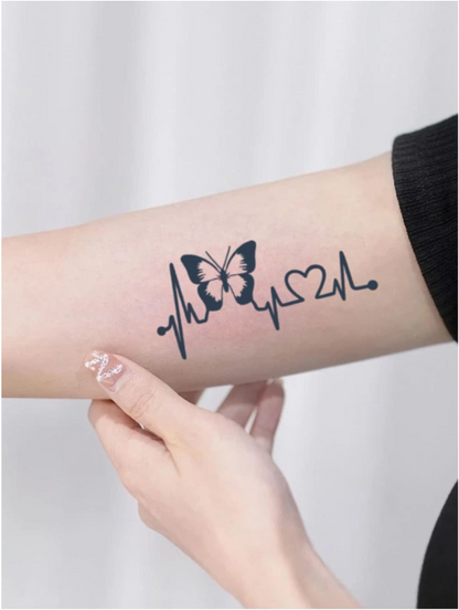 1Sheet Butterfly Pattern Temporary Tattoo Sticker