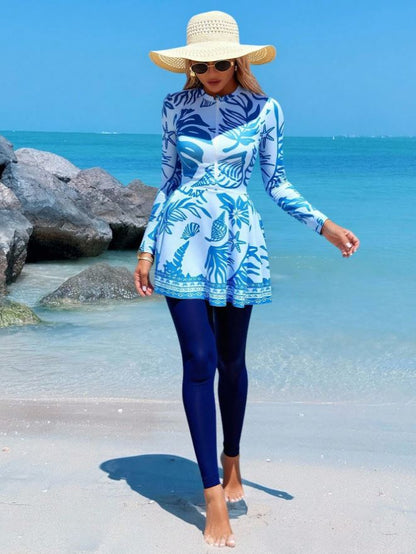 Swimsuit women baby blue summer new style