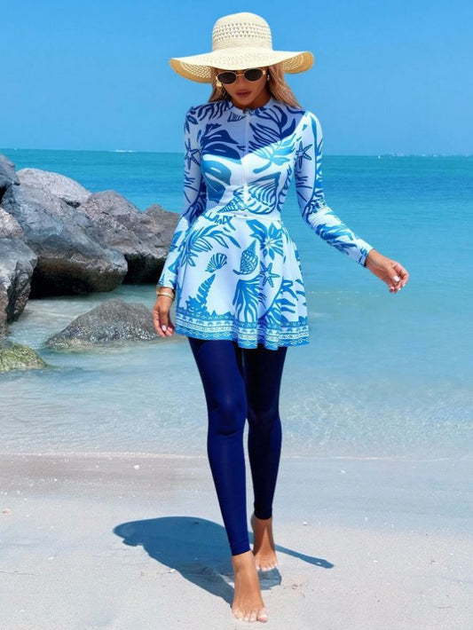 Swimsuit women baby blue summer new style