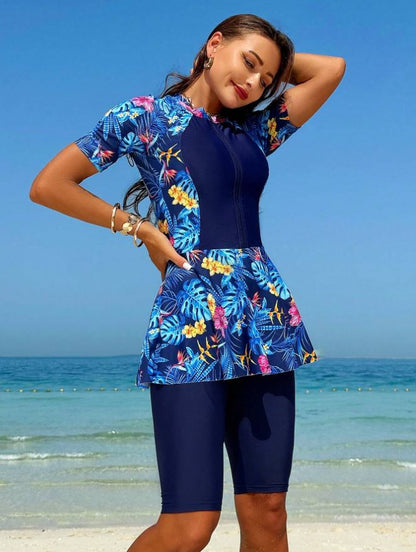 Swimsuit women blue summer style