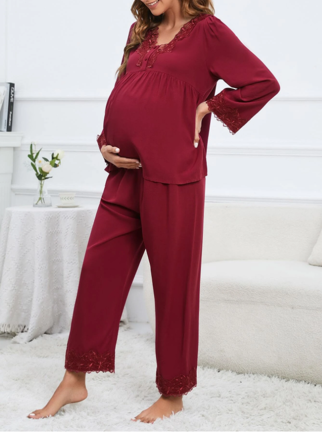 Maternity Women Red Pajama