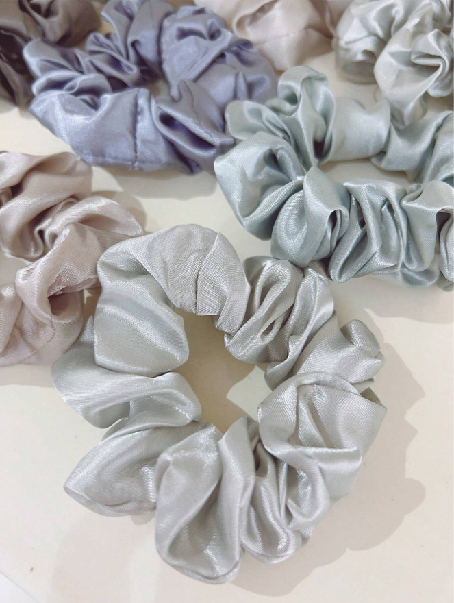 12pcs Women's Colored Cloth Elastic Hair Ties