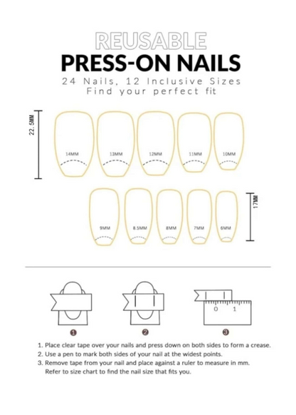24pcs Blue Full Cover False Nails