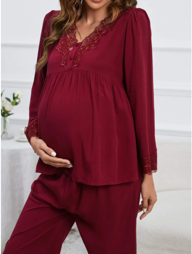 Maternity Women Red Pajama