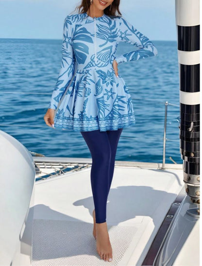 Swimsuit women baby blue summer new style