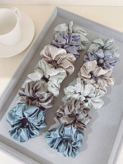 12pcs Women's Colored Cloth Elastic Hair Ties