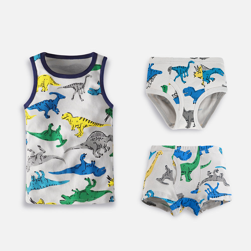 3-Pieces Simple Dinosaur Matching Set