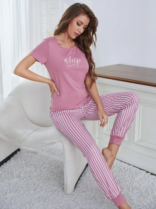 Women's Pajamas Pink Two Piece