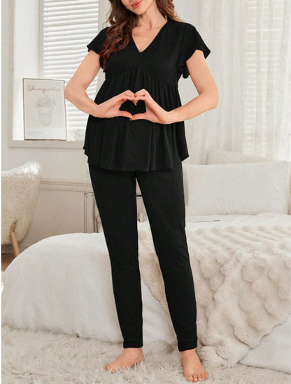 Women Maternity Pajama Black