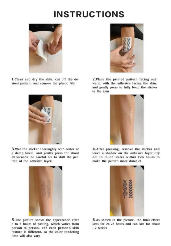 1Sheet Butterfly Pattern Temporary Tattoo Sticker