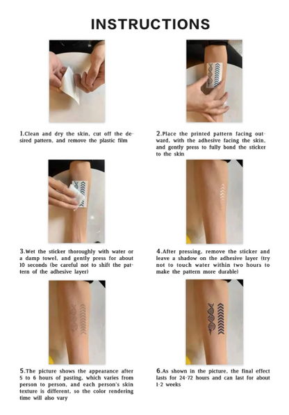 1Sheet Butterfly Pattern Temporary Tattoo Sticker
