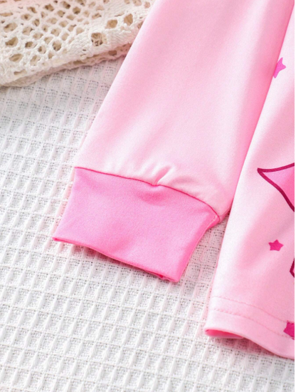 Young Girl Pink Pajama Set
