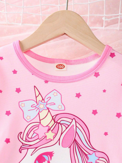 Young Girl Pink Pajama Set